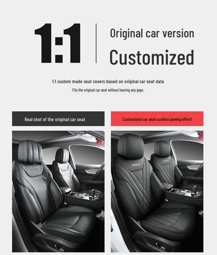 New Model Full Leather Car Seat Cushion for Tiggo 8PLUS/PRO - All-Season Comfort