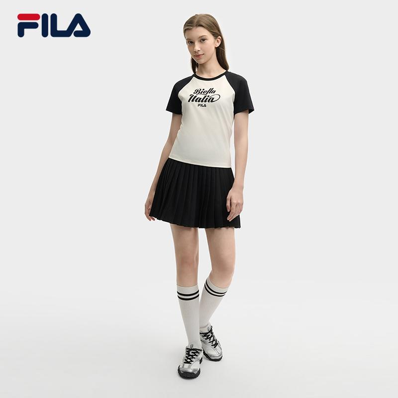 New FILA ORIGINALE Casual Short Skirts Women's Jet Black F11W529318FBK