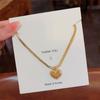 Korean 18K Gold Titanium Steel Women's Clavicle Necklace - Versatile, High-End, Non-Fading Temperament Choker.
