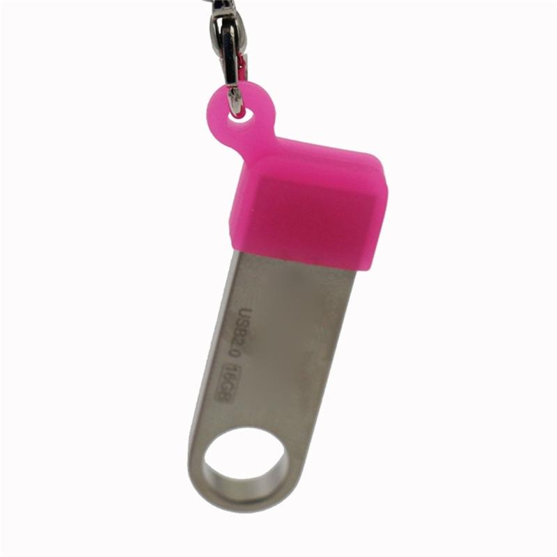 General Silicone Protections Sleeve for USB Drives with Hanging Rope Water & Dusts Resistant Flexible USB Stick Case