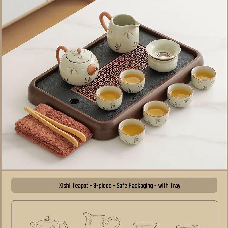 

Чайный набор для церемонии Гунфу из печи Аньму Жу