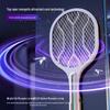 Rechargeable Electric Mosquito Swatter & Lamp with Wall-Mounted Charger and Automatic Luring Repellent.