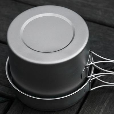 1100 ml / 1600 ml Titan-Topf-Pfannen-Set, superleichtes Camping-Kochgeschirr-Set, tragbares Kochwerkzeug