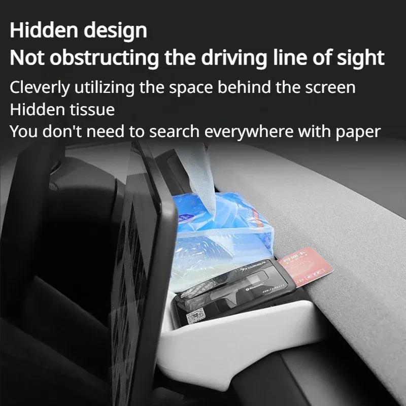 For Tesla Model 3 Highland Model Y Juniper 2025 trument Panel Storage Box Center Control Screen Rear Storage Tray Accessories
