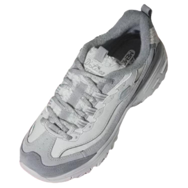 Skechers DLites 1.0 Comfortable Soft Durable Low-Top Dad Shoes Women Sneaker Blue Gray 150240-GYSL