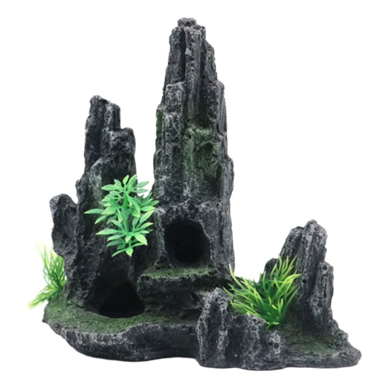Realistics Rock Formation Aquariums Rock  Simulation Stone Fishes Tanks Decoration for Small Fishe Play and Hide