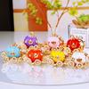 Europe And America Sale Rhinestone Pumpkin Carriage Diamond Studded Advanced Exquisite Bag Pendant Keychains Bag Charm