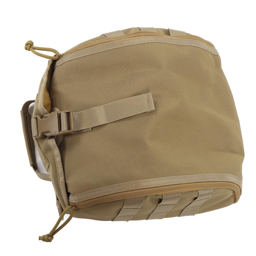 Camping Helmet Bag Canvas Scratch Prevention Adjustable Helmet Storage Bag For Hard Hats Helmet Khaki