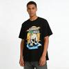 Summer Skull Coconut Tree Sunset Print Casual Short Sleeve T-shirt Pure cotton T-shirt