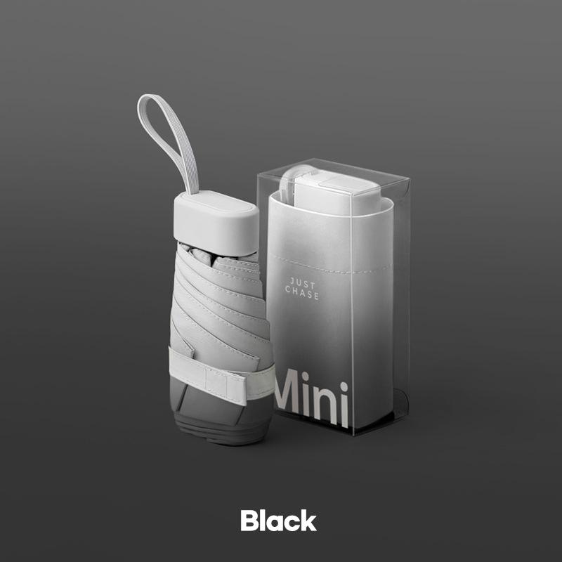 Verão Bonito Mini Guarda-chuva para Mulheres Gradiente Sol Guarda-chuva Guarda-chuva Luxo Seis Dobrável Pequeno Bolso UV Guarda-chuva