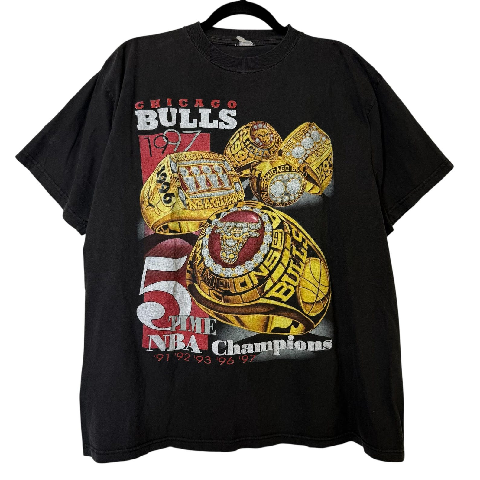 90 s Chicago Bulls Rap Tee T shirt Sz XL (B440) 3XL