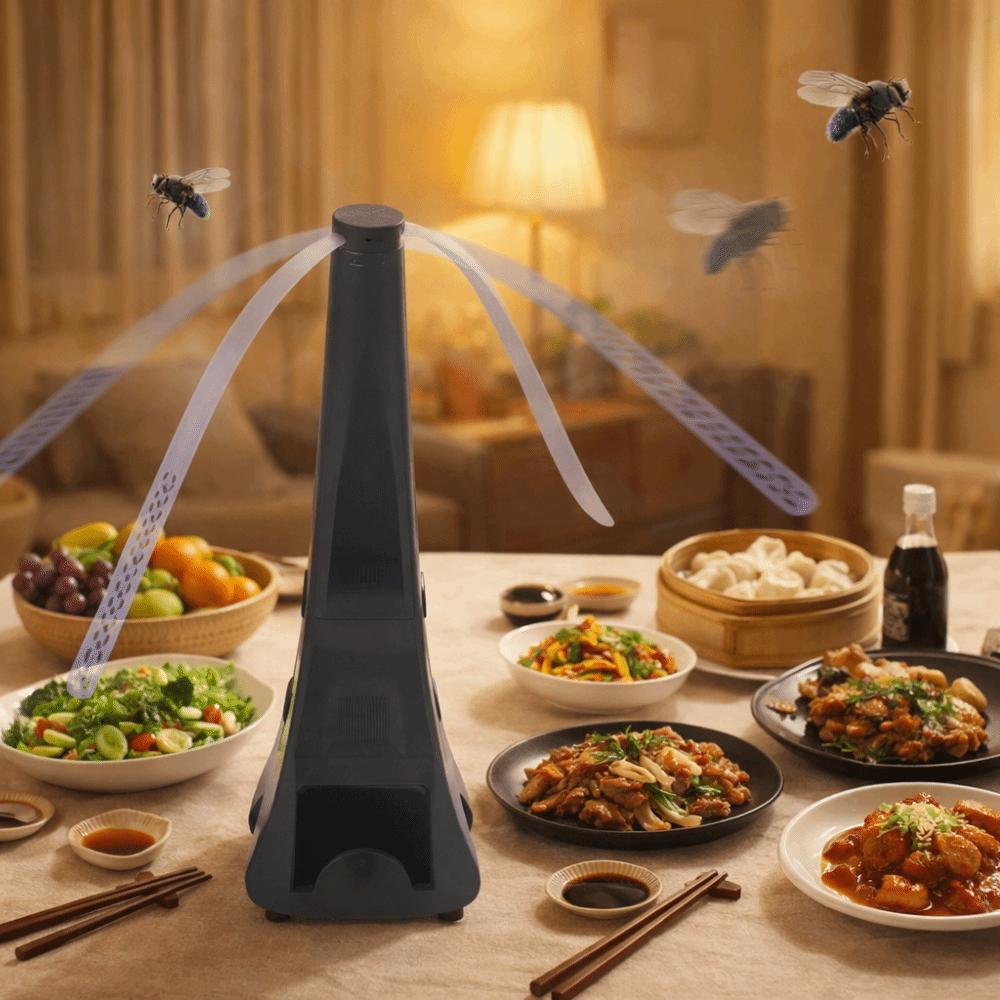 Electric Insect Repellent Fan Silent Battery Powered Mosquito Repellent Fan 360° Rotation Fly Repellent Fan Restaurant