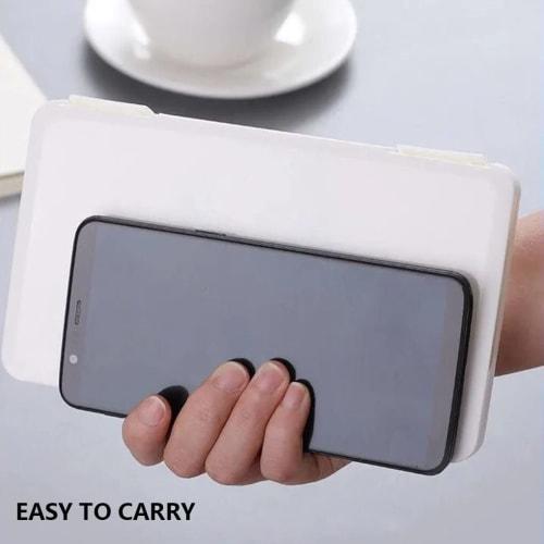 BOKIOESDE Mesh Folder Storage Box, Mask Case, Compact Size, Finely Crafted, Home Supplies, White