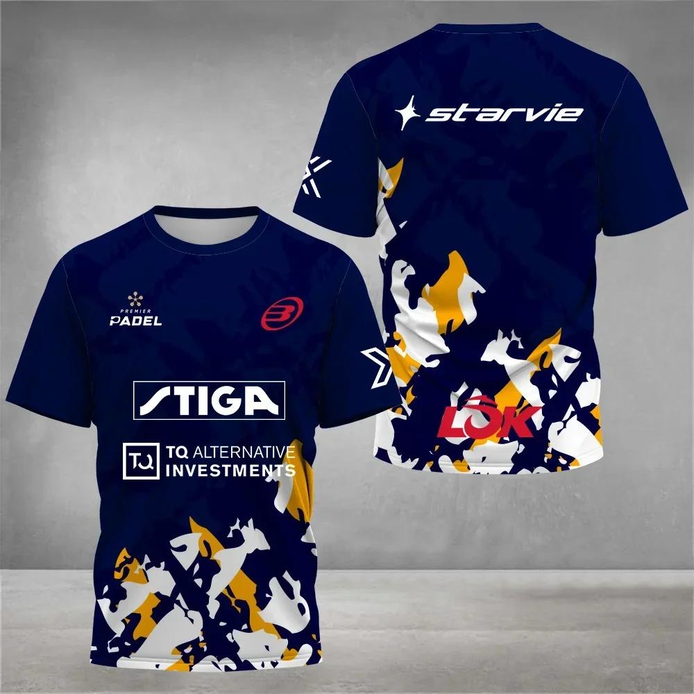 Moda Nuova Maglietta da Tennis Uomo Asciugatura Rapida Estate Larga Abbigliamento Padel Esterno Badminton Corsa Magliette Sportive Manica Corta Top