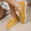 2024 Hot-selling New Fashion Solid Color Round-toe Women's Loafers Comfortable Outer Wear One-legged and Versatile Shallow Mouth