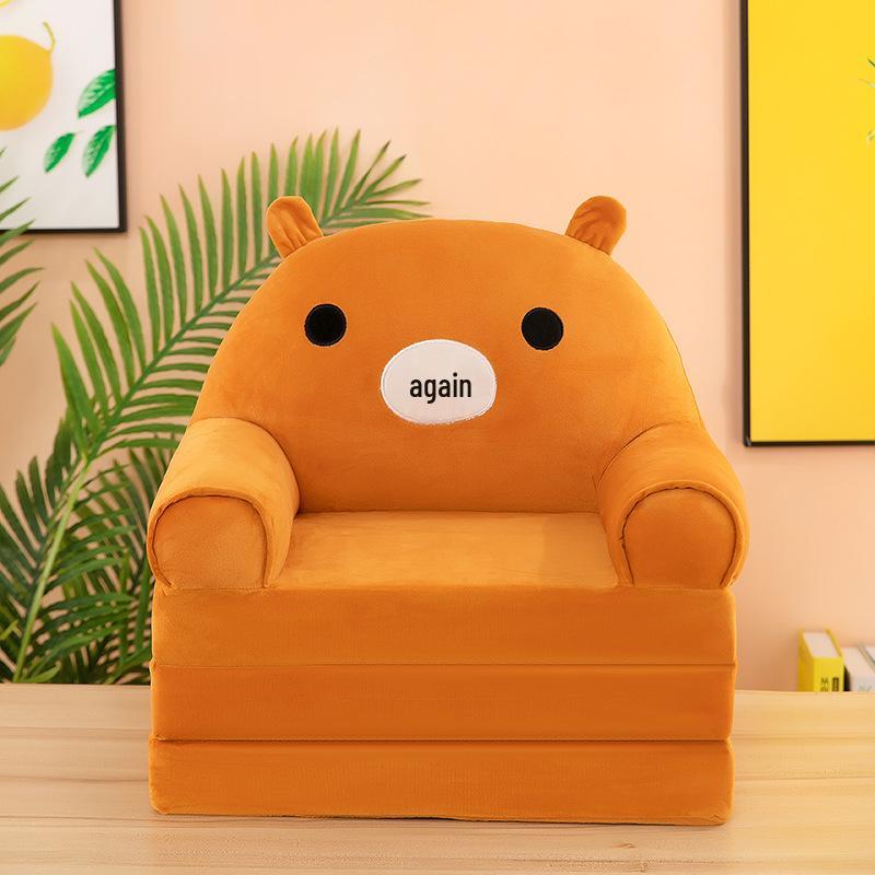 Foldable Cartoon Animal Plush Sofa Chair for Kids