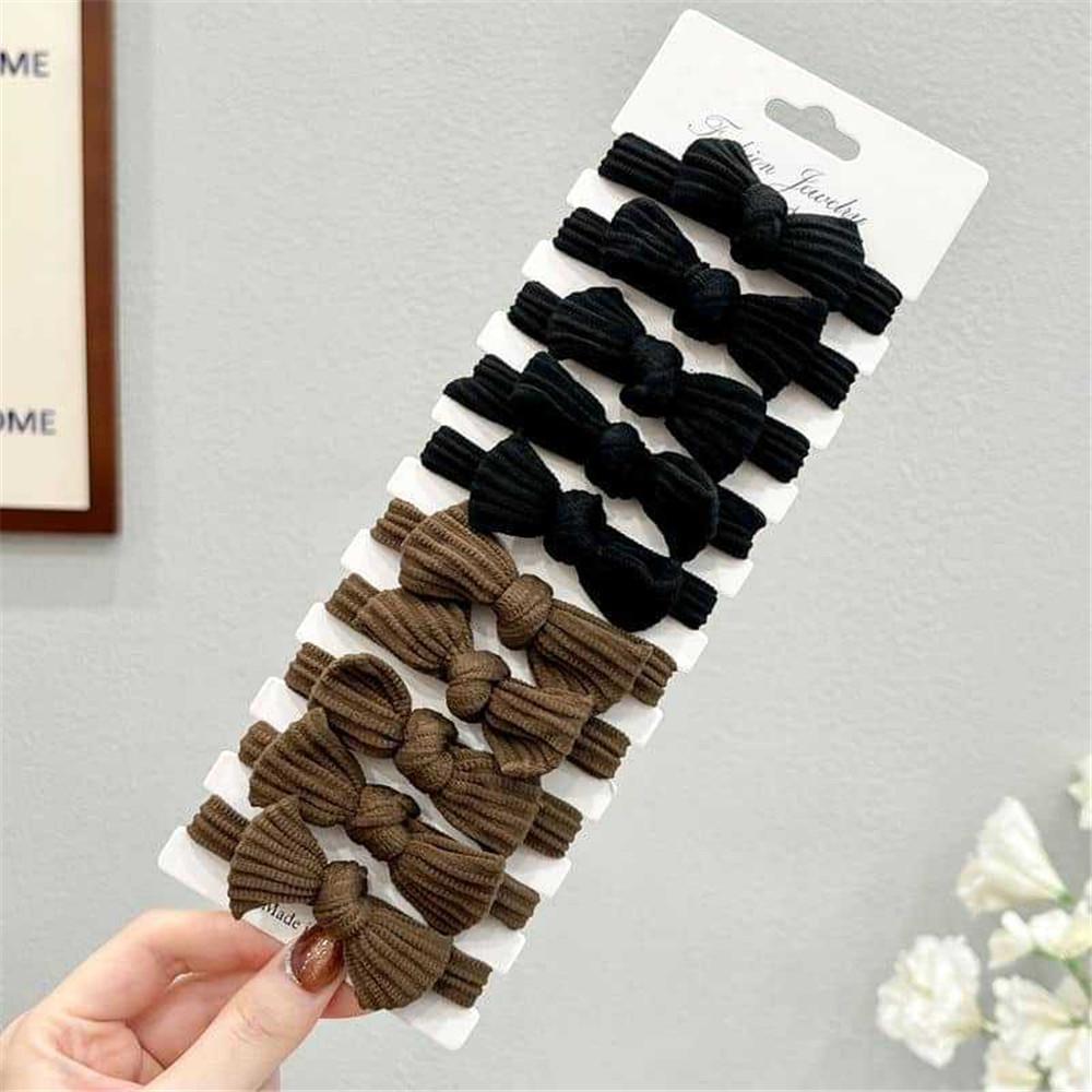 10Pcs Bow Hair Scrunchies, Casual & Simple Daily Accessories,Woman Head Accessories, Woman Hair Accessories Hair Ties Piece