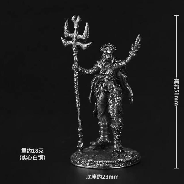Bronze Metal Disaster Land Ancient Samurai Model Handmade Toy Table Game Decoration Male Gift Figure Statue Table Decoration