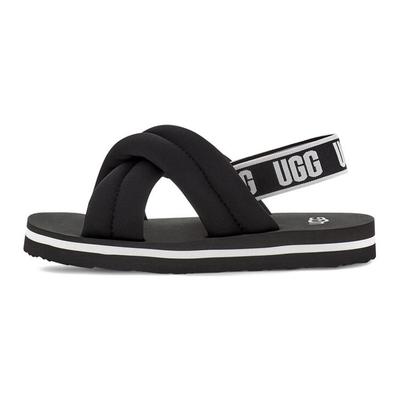 Dámské/Dětské Sandály z měkké nylonové tkaniny Černé 1124914K-BLK