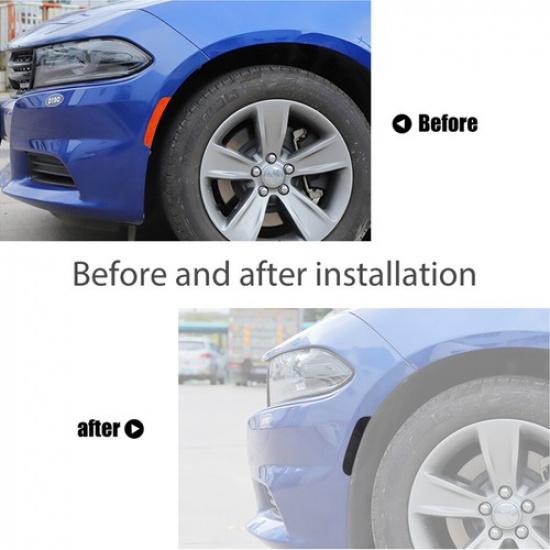 Smoked Wheel Eyebrow Light Cover Trim Bezels For Dodge Charger 2015+ Accessories