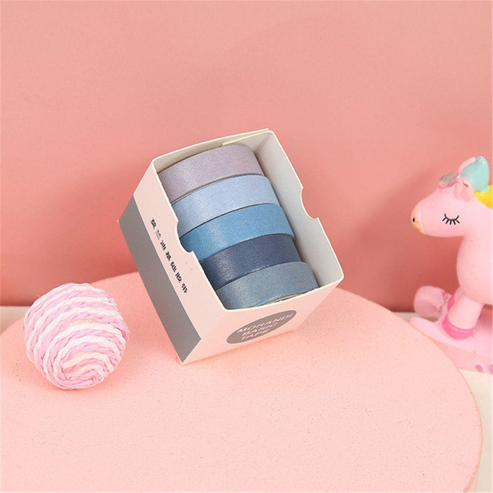 5Rolls/box Decorative Stationery School Adhesive Scrapbooking Washi Tape Masking Tape