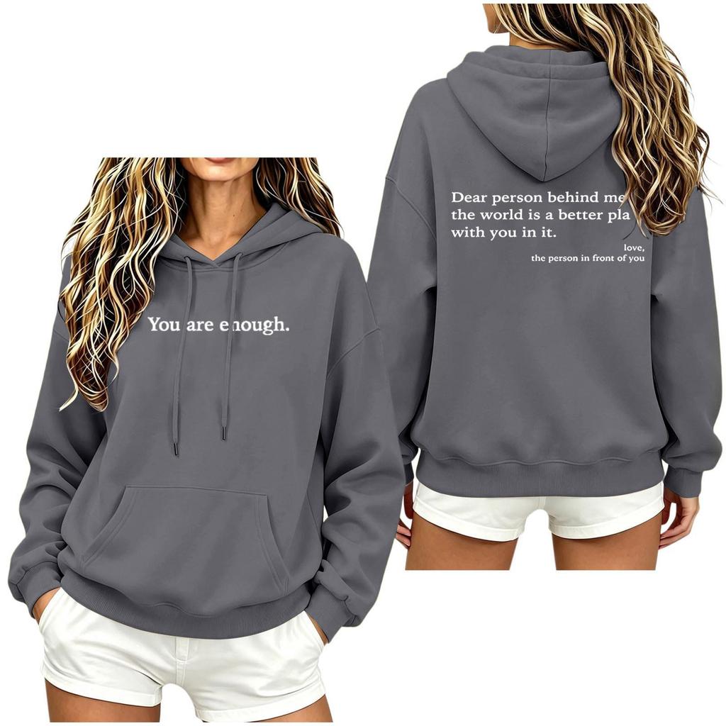 Damen Kapuzenpullover Lässiger Lockerer Pullover