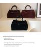 Retro semišová crossbody taška tote a aktovka cez rameno s veľkou kapacitou