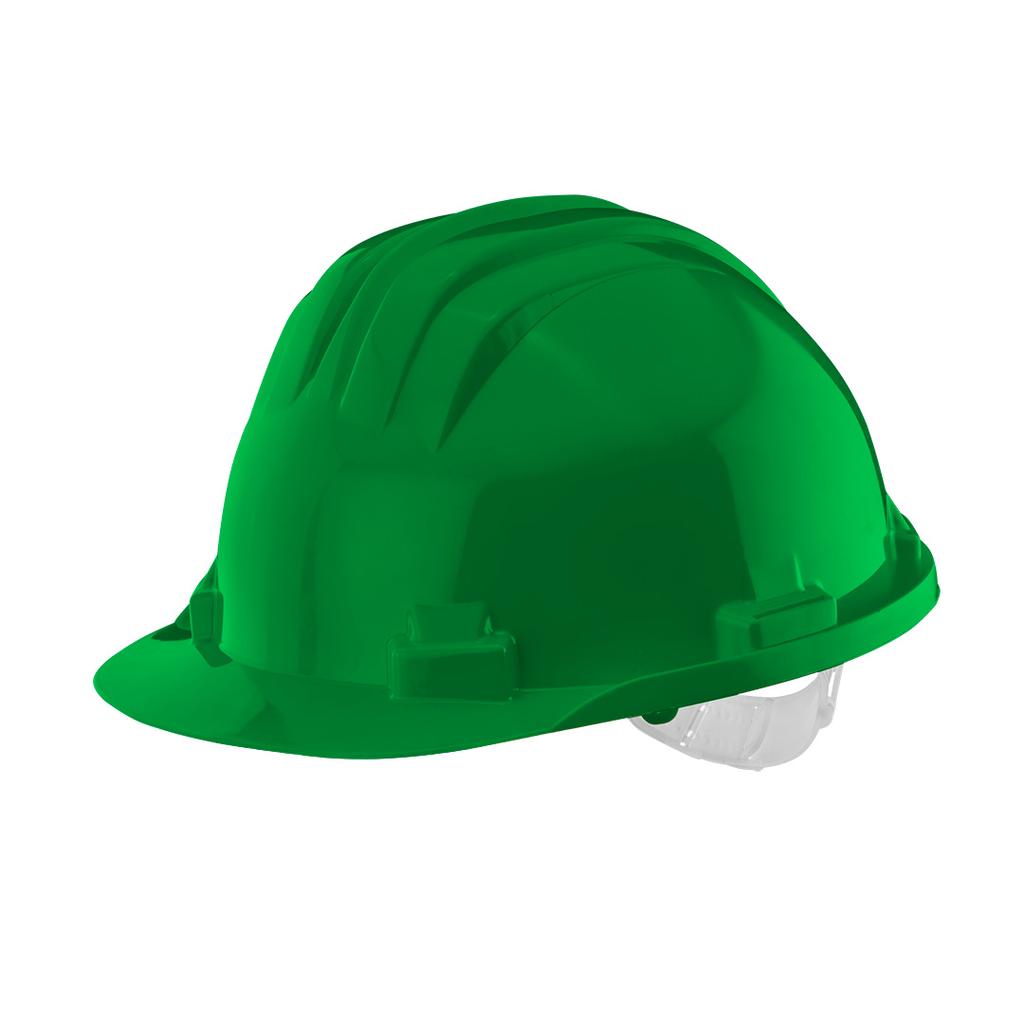 Certified safety helmet, green