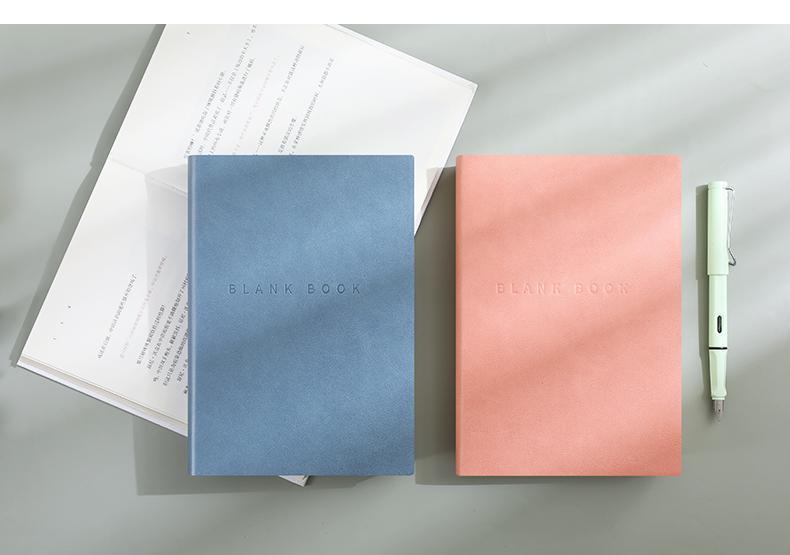 A5 PU Leather Thick Blank Notebook, 380 Pages - Ideal for Business Meetings