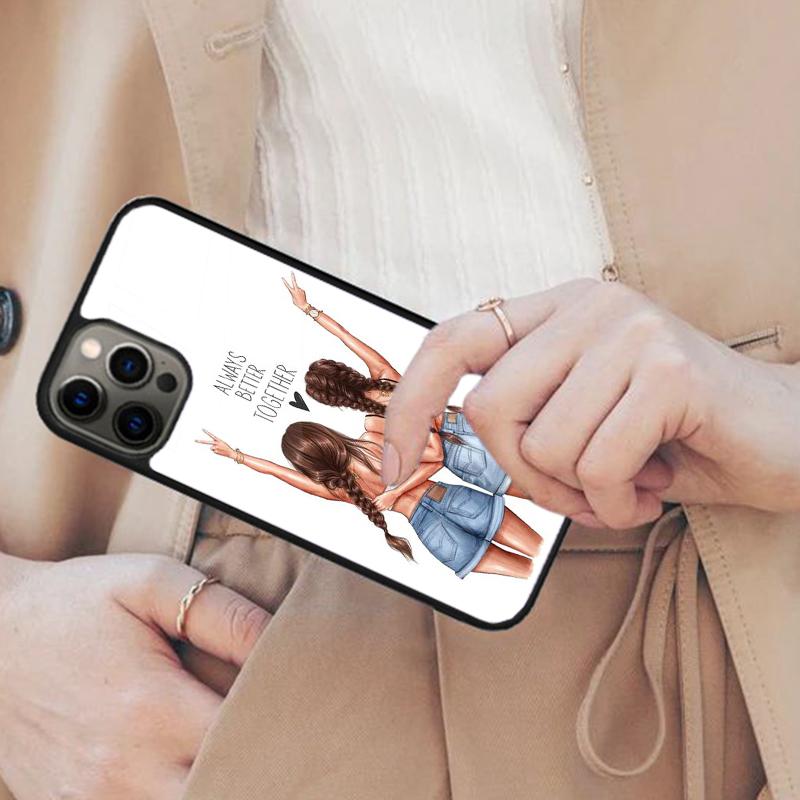 

Лучшие друзья BFF Парные Магнитные Чехлы Для Телефона ДЛЯ APPLE iPhone 17 Air 16 14 13 12 Pro Max 15 Plus Беспроводная Зарядка MagSafe Чехол iPhone 13mini