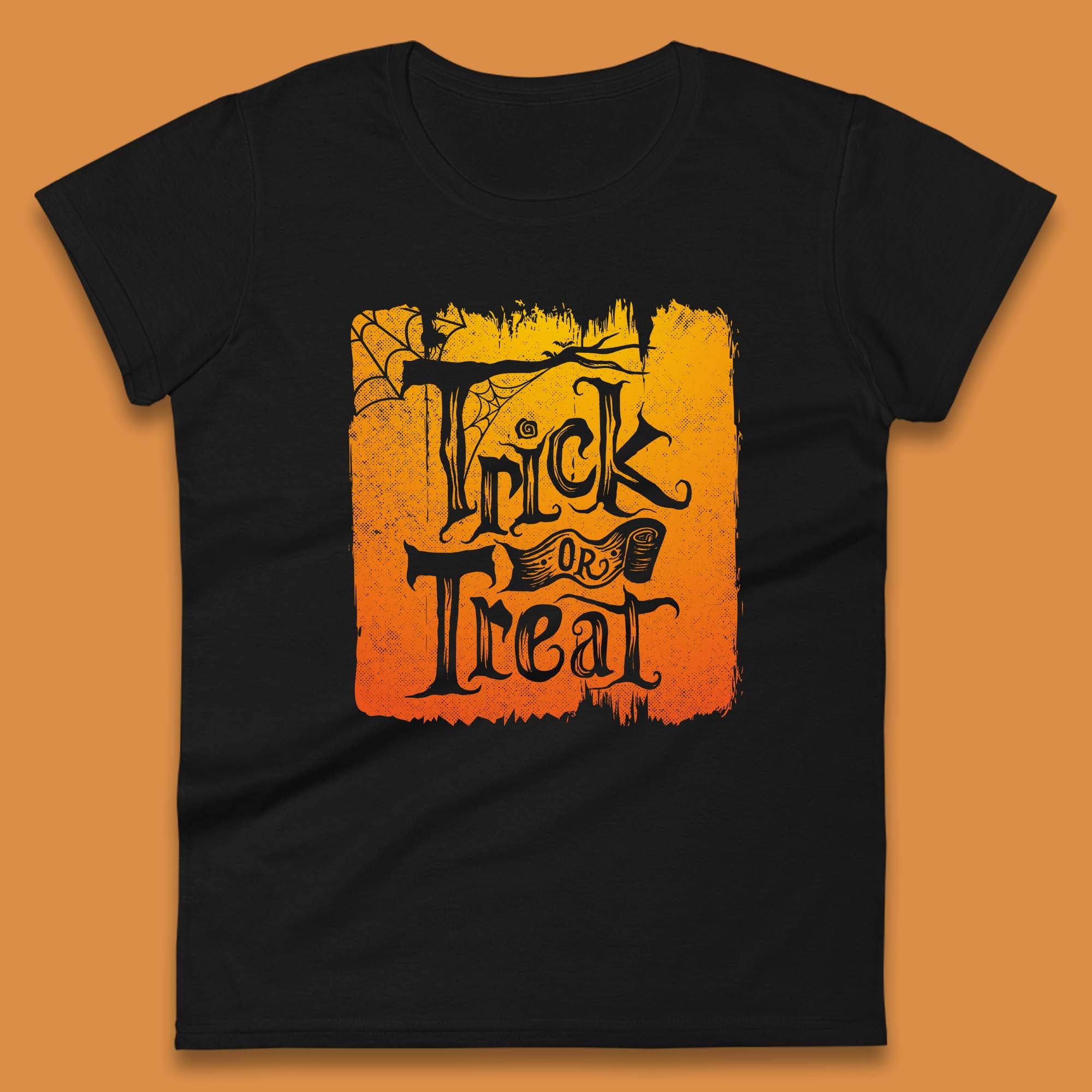Trick Or Treat Happy Halloween Spooky Season Halloween Vibes Womens Tee T Shirt Mens Tops Unisex Top 2XL