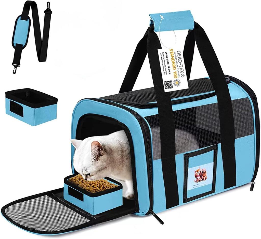 Extra Large Pet Carrier 20 Lbs+, Soft Sided Cat Carriers for Large Cats Under 25 Lbs, Folding Big Dog Carrier 20"x13"x13"