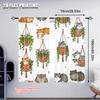 2 Stück 2D Flachdruck Szenen Vorhänge Katzen Hängende Pflanzen Vielseitiger Polyesterstoff Ohne Strom Feiertagsdekorationen