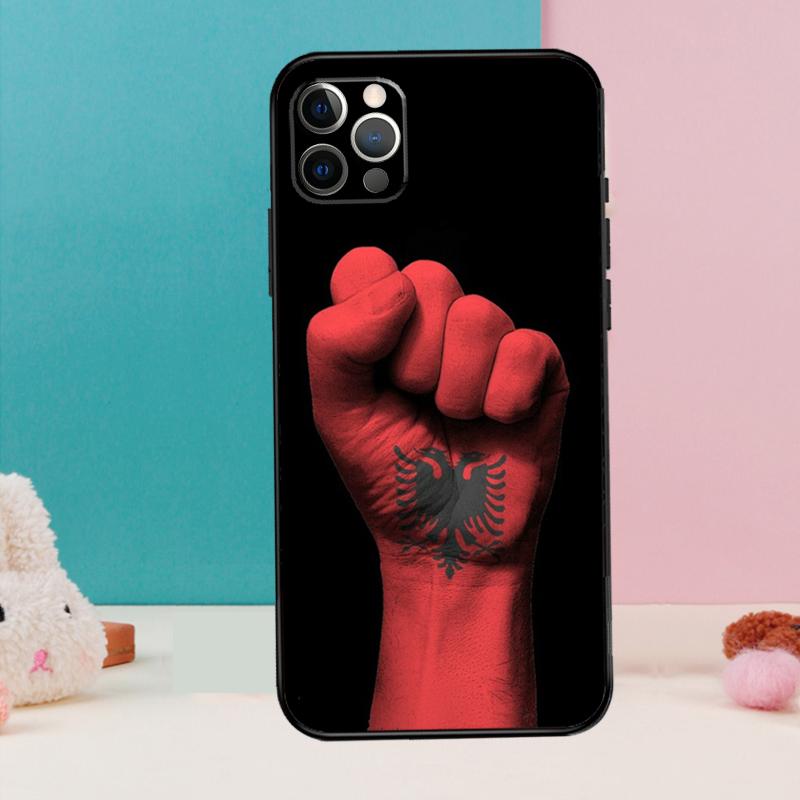 Albanian Flag Phone Case For iPhone 17 Air 16 14 13 12 11 15 Pro Max 12 13 mini 15 16 Plus 16e Cover Coque