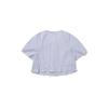 Women S Shirring Ribbon Woven Short Sleeve  Lilac 