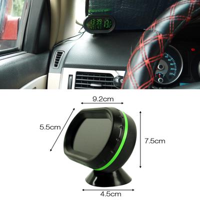 Auto-Thermometer, Digitaluhr, DC 12 V, Autouhr, LED-beleuchtete automatische Dual-Temperaturanzeige