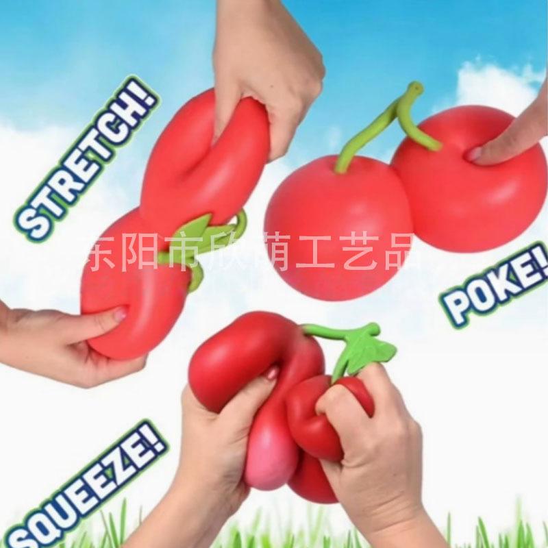 Squeeze Cherries Squeezy Stress Relief Sensory Toy Slow Rebound Fidget Toy For Adults Anxiety Relieve Relaxing Entertainment