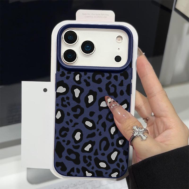 Leopard Patterned Phone Case For iPhone 17e 17 Pro Max 16 15 14 13 Pro Max 16e 11 Shockproof Soft TPU Leather Texture Back Cover