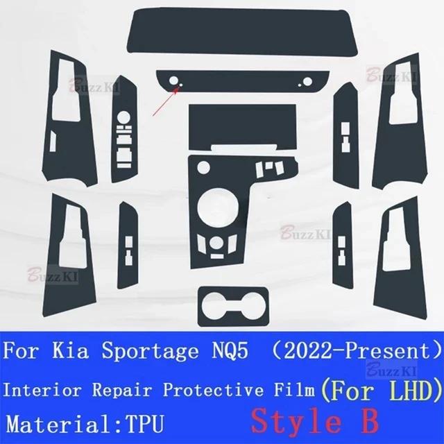For Kia Sportage NQ5   Car Door Center Console Dashboard Navigation Gearbox TPU Anti-scratch Protector Film Car Interior