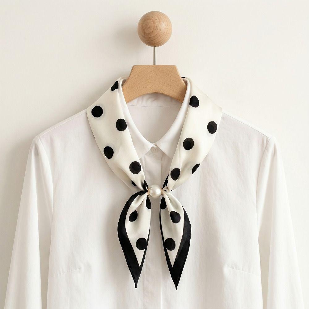 Versatile Square Scarf Soft Cotton Silk Scarf Elegant Magnetic Scarf  Women Fashion