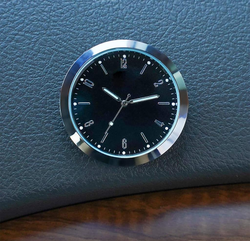 Joxoilso Multifunctional Fluorescent Car Dashboard Clock Car Mini Auto Clock Car Clock Refit Interior