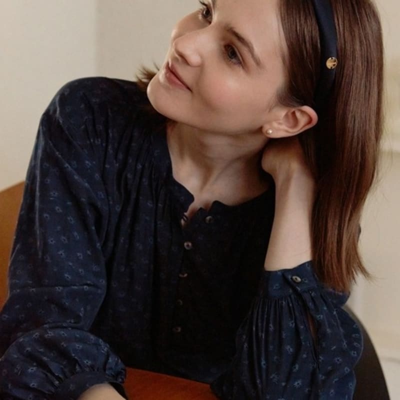 

DEPOUND атласная повязка для волос - черная (S) black