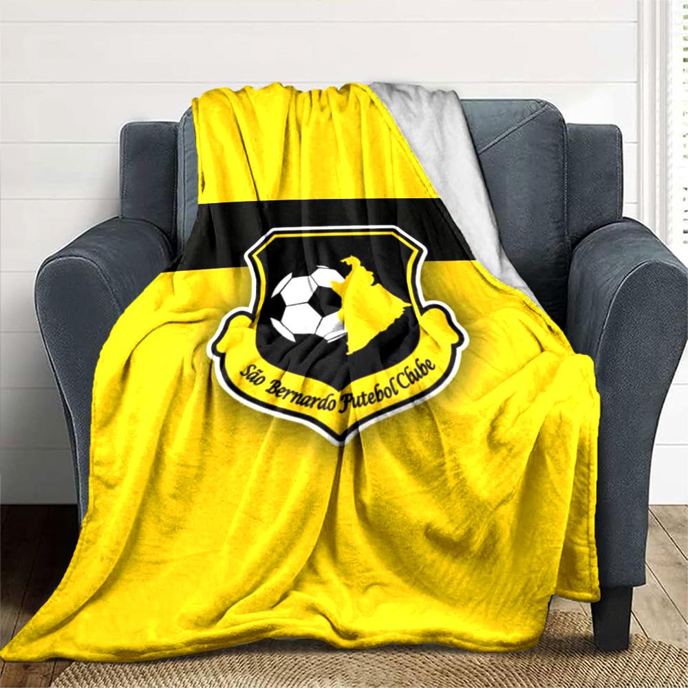São Bernardo FC Print Flannel Blanket High Quality Warm Comfortable Cover for All Seasons Perfect for Gifts Home Decor