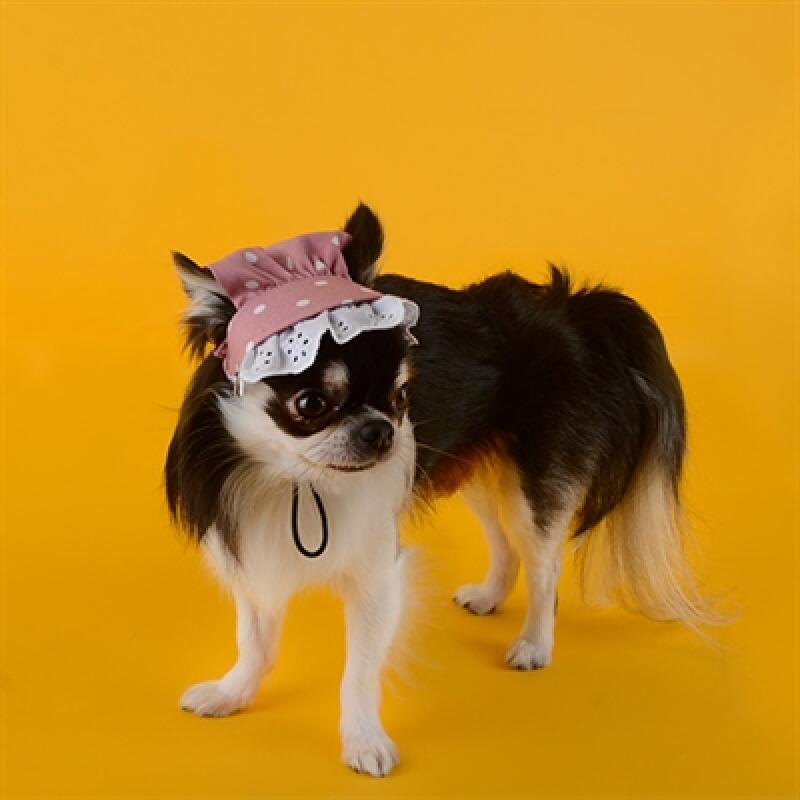 Polka dot bonnet pink