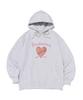 With Love Graffiti Heart Hoodie (White Melange)