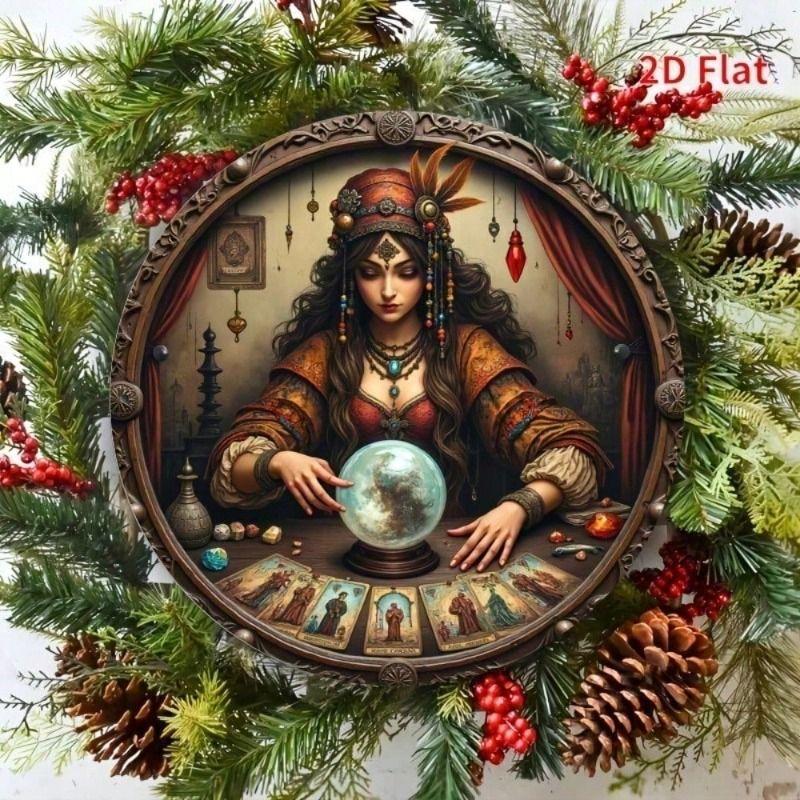 Metal Wall Art Tarot Victorian Fortune Teller Cards Mystic Symbols Boho Decor Living Room