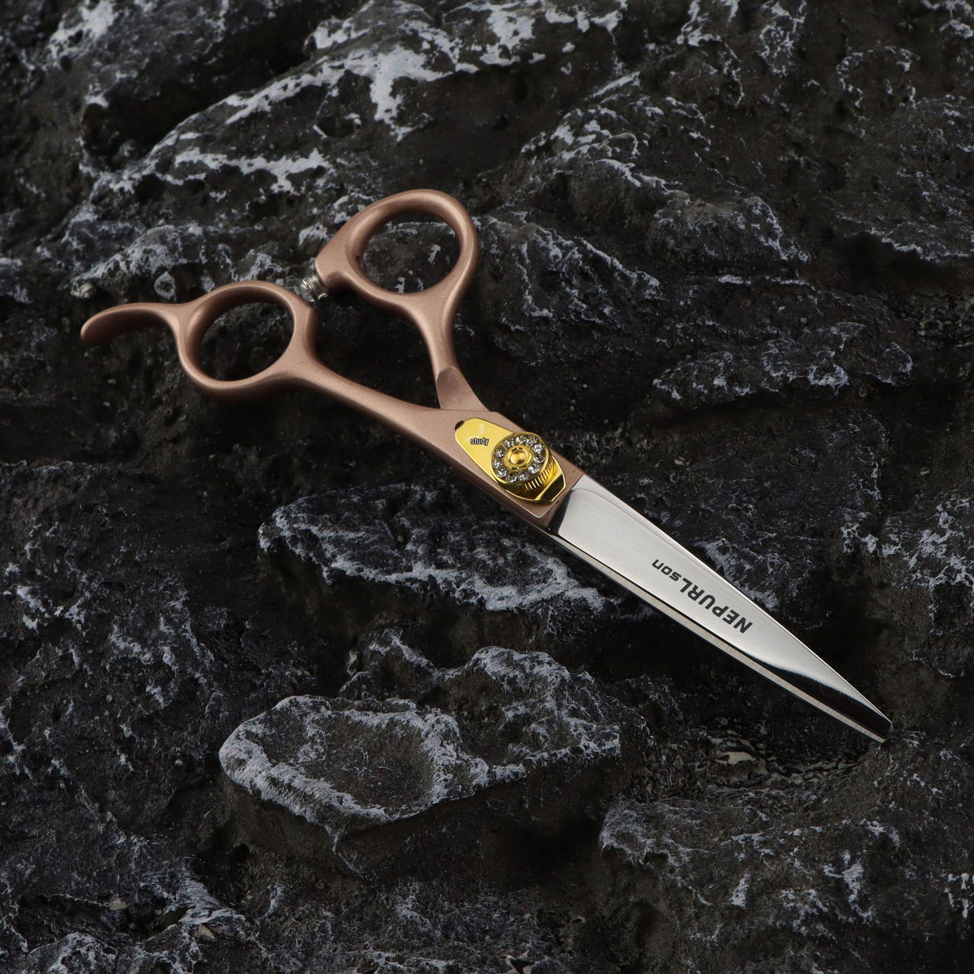 Gold-Tipped Napson 5.5  & 6.0  Straight Hairdressing Barber Shears