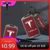 Bilklistermärke 2025 Ny Tesla Zinklegering Bil NFC-kort Nyckelöverdrag Fodral Skal Hållare Fullständigt Skydd För Tesla Model 3 Model Y Nyckelring