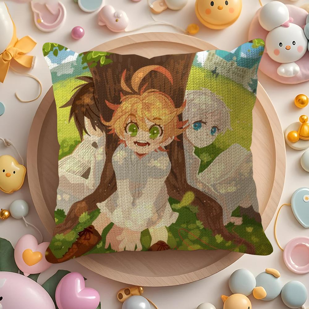 The Promised N-Neverland Pillow Case Pattern Printed Pillowcase For Living Room Sofa Cushion Cover & Bedroom Decor