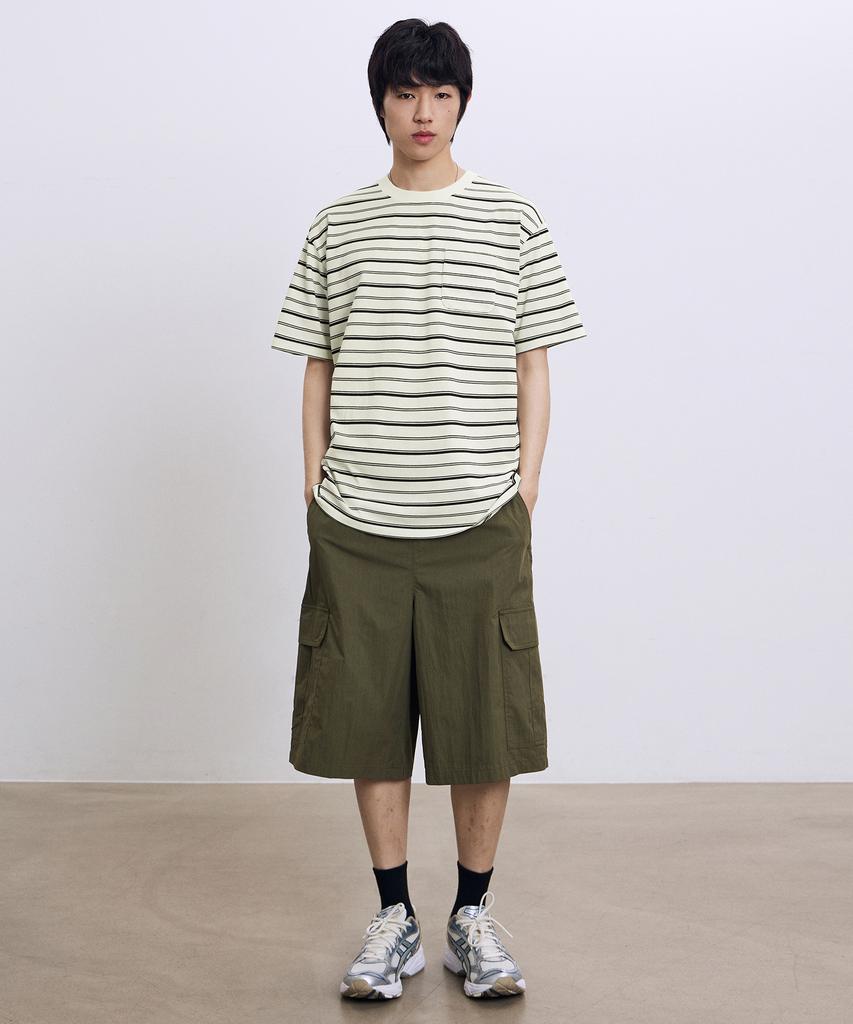 FILLUMINATE Pocket Stripe T-Shirt - Ivory
